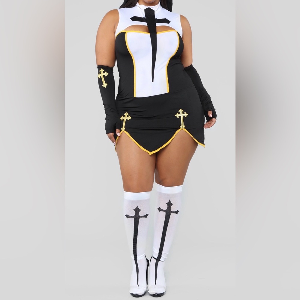 Fashion Nova Black and White Costume Dress